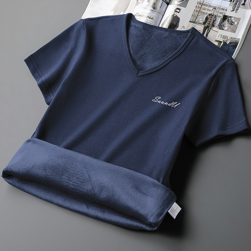 保暖加绒加厚短袖T恤蓄热持久