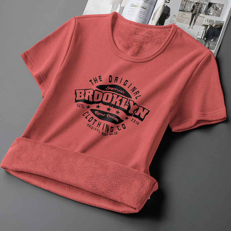 短袖t恤男装潮牌潮流印花保暖半袖加绒加厚圆领上衣服秋冬打底衫,男装,T恤,淘宝优惠券,粉丝福利购,淘宝优惠卷