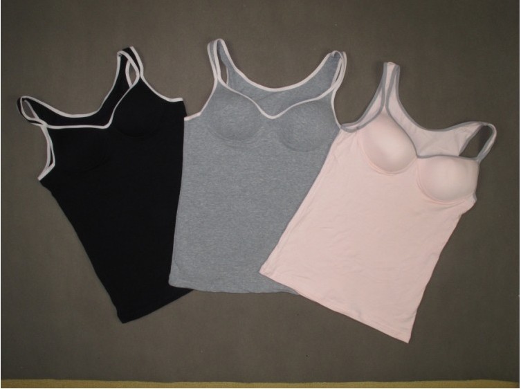 纯棉无钢圈罩杯一体式运动风文胸