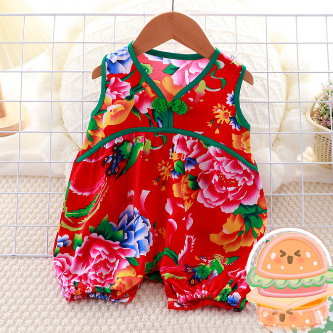 宝宝衣服婴儿连体衣棉绸爬服