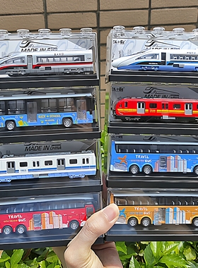 合金双层巴士玩具公交车大号男孩伦敦大巴校车公共小汽车模型儿童