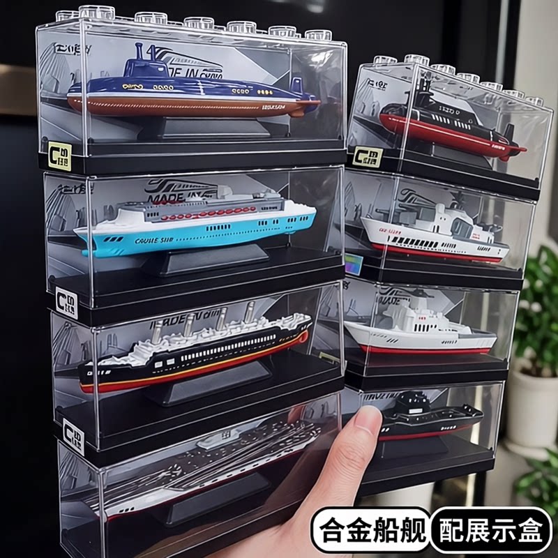 合金玩具船舰带精美展示盒图片
