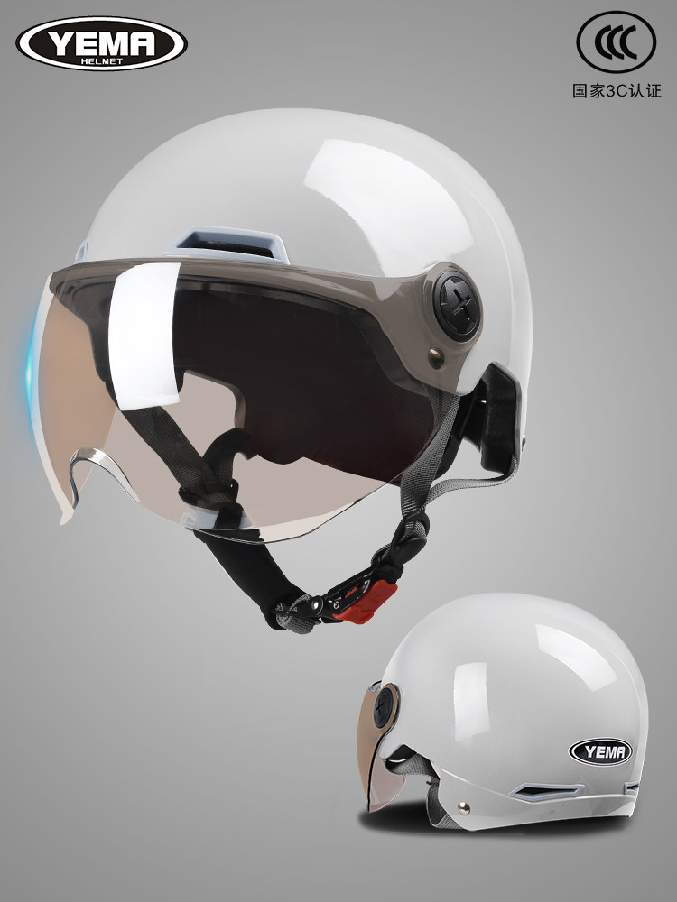 Mustang 3C certified electric motorcycle helmet for summer women and men's four seasons universal lightweight electric car safety helmet half helmet