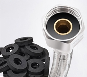 脸盆龙头进水软管密封圈厨房水槽高压管垫片马桶角阀连接管橡胶垫