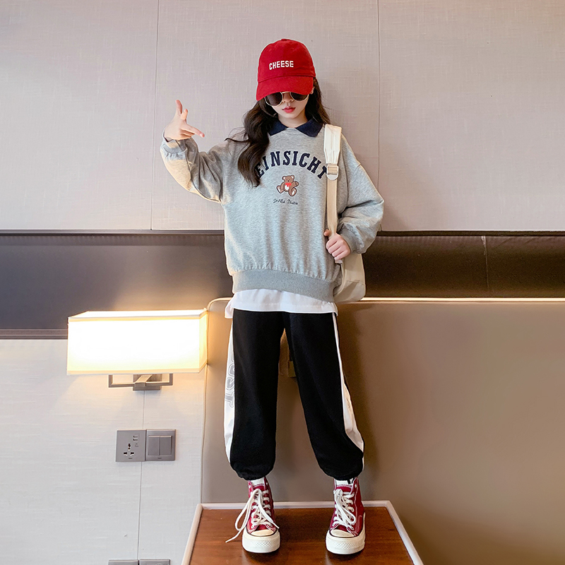 女童卫衣春装中大童洋气春秋上衣