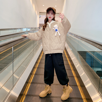 女童棉衣冬装儿童加厚棉袄