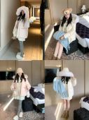 两色羽绒服 PINKMOON 冬日暖炉 90新国标白鸭绒韩系加厚外套