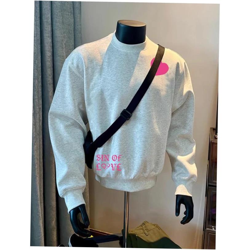 春秋新款美式复古套头卫衣