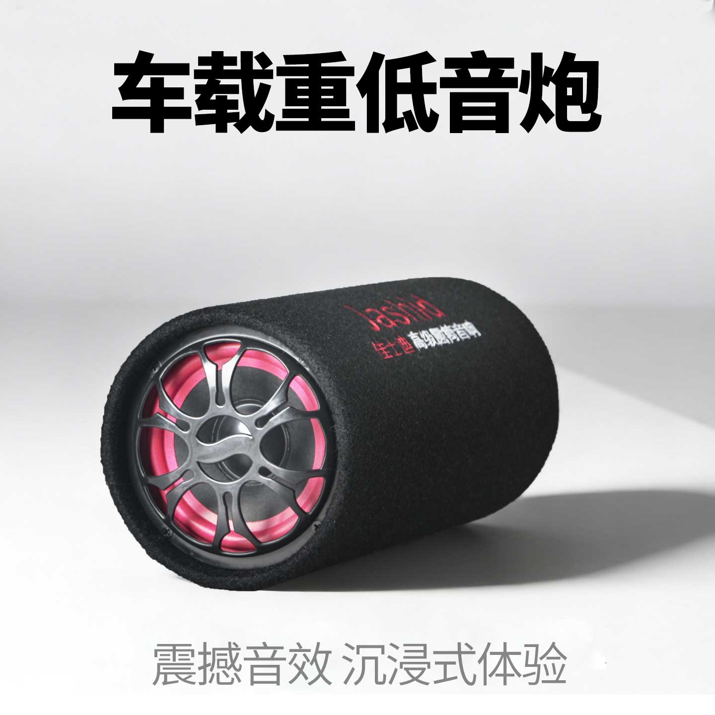 蓝牙低音炮12V24V36V48V60V72V车用音响5寸圆形长音箱家用大音量