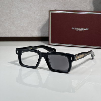 JASCQUES BELVEDERE绿松石贵金属雕刻长方形光致变色太阳镜平光镜