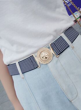 4cm百搭风羽绒服松紧腰带新品