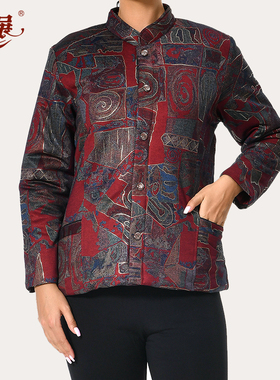 永展中老年秋冬保暖上衣羊毛棉袄女士冬季加厚外套羊绒保暖衣k310