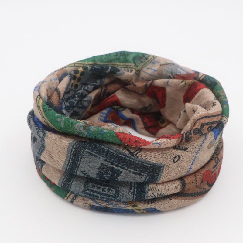 夏季薄款围脖户外运动透气涂鸦大气春秋季防风防晒护劲套头脖套