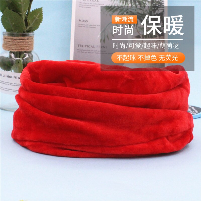겨울 두꺼운 크리스탈 벨벳 스카프 두꺼운 성인 목 칼라 솔리드 컬러 따뜻한 블랙 레드 학생 야외 칼라