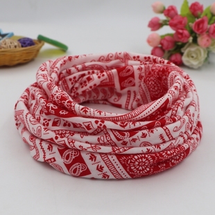 脖子保暖神器衣领搭子薄款复古风围巾腰果花嘻哈百搭头巾面罩脖套