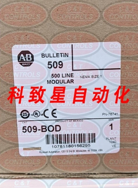 工业配件509-BOD NEMA SIZE 1 OPEN 120V 启动器EUTECTIC 过载继