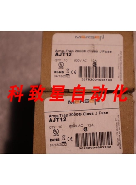 工业配件AJT12 12AMP 600V J 级延时保险丝 数量 10 5821