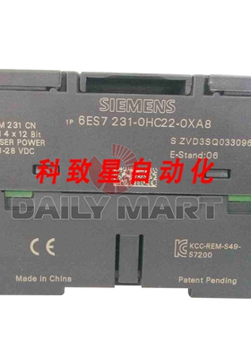 工业配件6ES7231-0HC22-0XA8 200 4AIX 12位通道可编程模拟输入