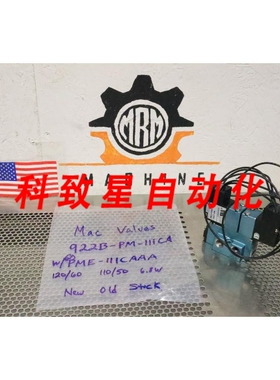 工业配件MAC 阀门 922B-PM-111CA 电磁阀 W/(2) PME-111CAAA 120/