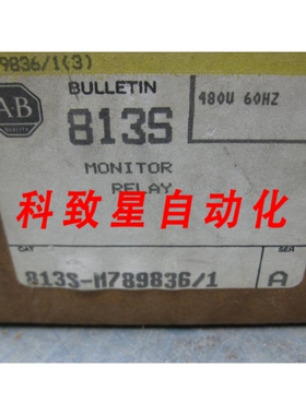 工业配件813S 813S-M789836/1 SER A 监控继电器