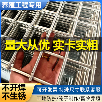 镀锌铁丝网片围栏小孔加粗养殖网狗笼养殖建筑钢筋长孔网格网钢丝