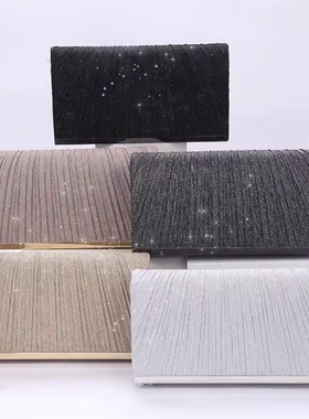 Women s Pleated Sequin Evening Clutch Bag Wedding Purse