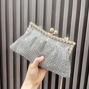Luxury Rhinestone Evening Clutch Bag Dress Wedding Bride Han