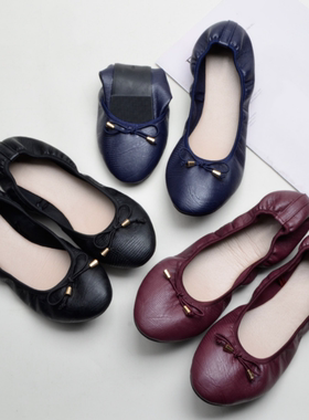 Flat ballerina shoes夏外贸复古芭蕾风浅口方头法式玛丽珍单鞋女