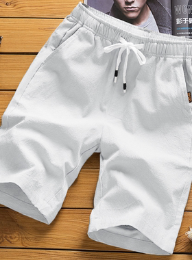 沙滩短裤Men s Summer Casual Shorts Beach Short White Pants