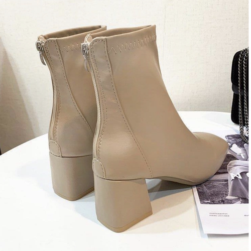 Plus size western cowboy boots中跟女式皮靴尖头大码西部牛仔靴