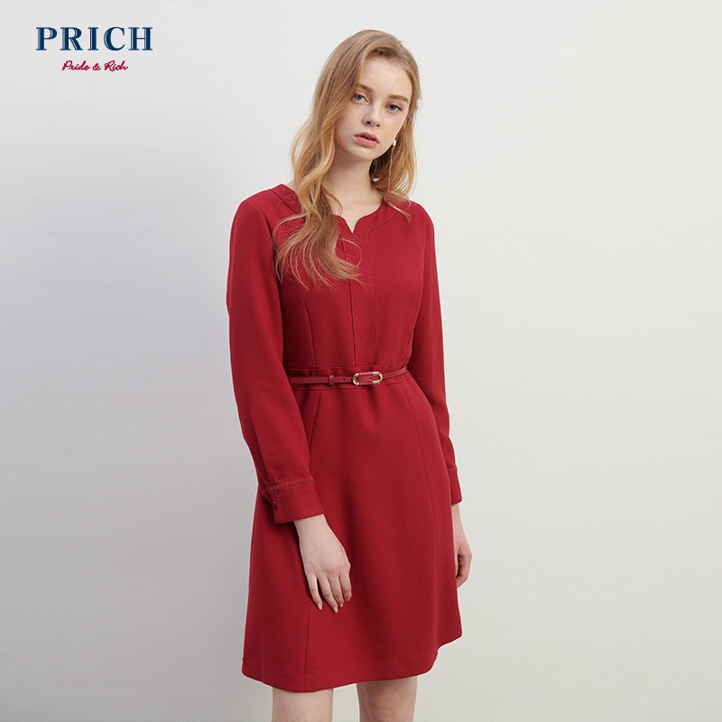 PRICHÓÅÑÅ´¿É«ÊøÑüÏÔÊݺ«·¶Å®Ê¿Öг¤È¹ºÉÒ¶±ßÁ¬ÒÂȹPROW84903E