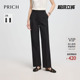 双褶西装 休闲通勤长裤 裤 直筒裤 子女 夏季 PRICH时尚