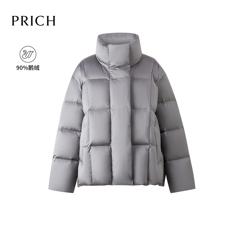 PRICH时尚高领防风面包羽绒服2026冬季新款宽松廓形保暖外套女