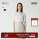 上衣女 宽松自在短袖 PRICH淡人穿搭简约纯色通勤衬衫 夏季