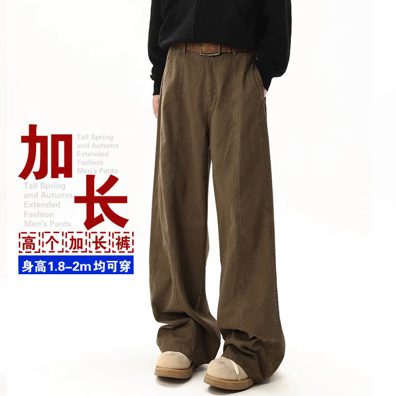 长耳狼190cm复古美式直筒工装裤