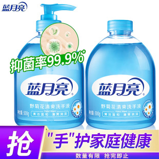 蓝月亮芦荟抑菌洗手液补充装滋润保湿清洁家用500g*2瓶正品包邮