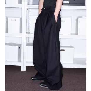 FEAR4FREE25SS 立体褶皱阔腿裤廓形显瘦抗皱免烫久坐不垮休闲裤