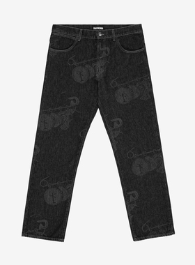 Pas de Mer 意大利设计师品牌 MEDALS PANTS 暗纹修身牛仔裤