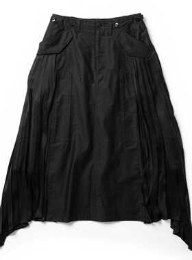 Wizzard 日本设计师品牌 黑色拼接半裙