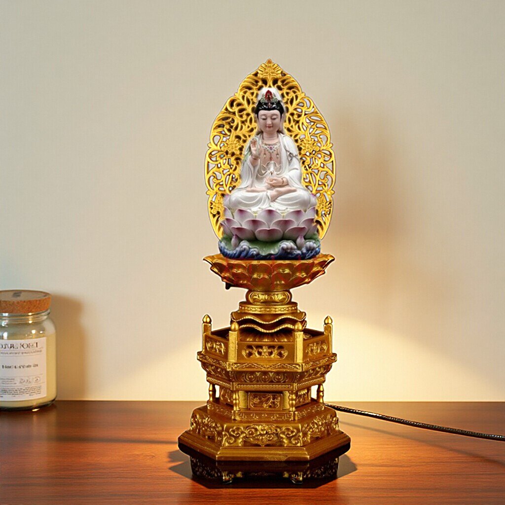 实木加高佛像莲花底座观音菩萨供佛供奉佛龛神像须弥座莲花台托架