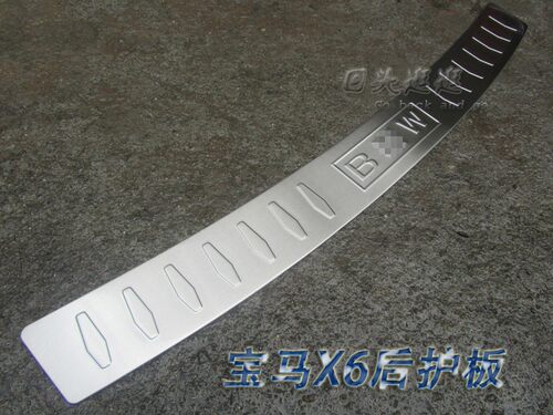 08-13老款X5后备箱后护板 宝马X5不锈钢踏板门槛饰条装饰改