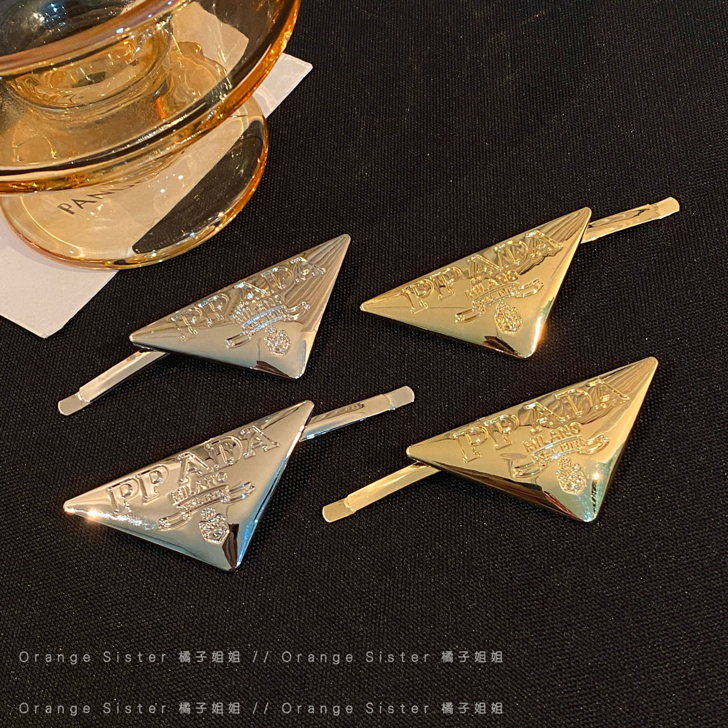 重磅合金三角字母一字夹