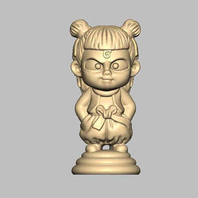 打印模型魔童哪吒STL文件三维立体圆雕图手办摆件木雕雕刻机图纸