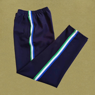 天立学校校服裤子春秋纯棉夏薄款长裤直筒蓝白绿三道杠四季通用