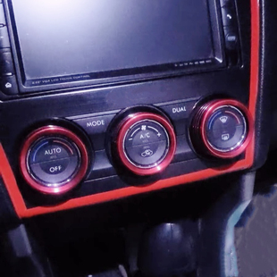 饰圈罩内饰改装 斯巴鲁森林人XV中控空调旋钮装 配件 18款 适用于13