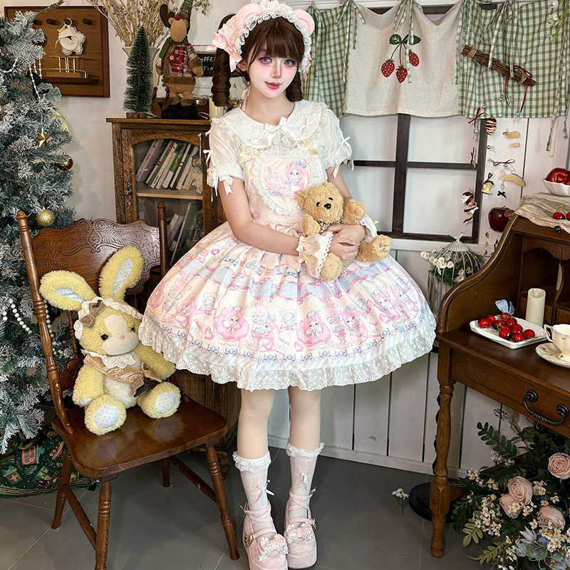 糖果梦境原创(待征名)正品可爱吊带裙甜美洋装百搭背带Lolita