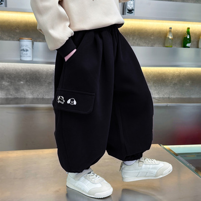 秋冬季新款卡通潮酷休闲卫裤子