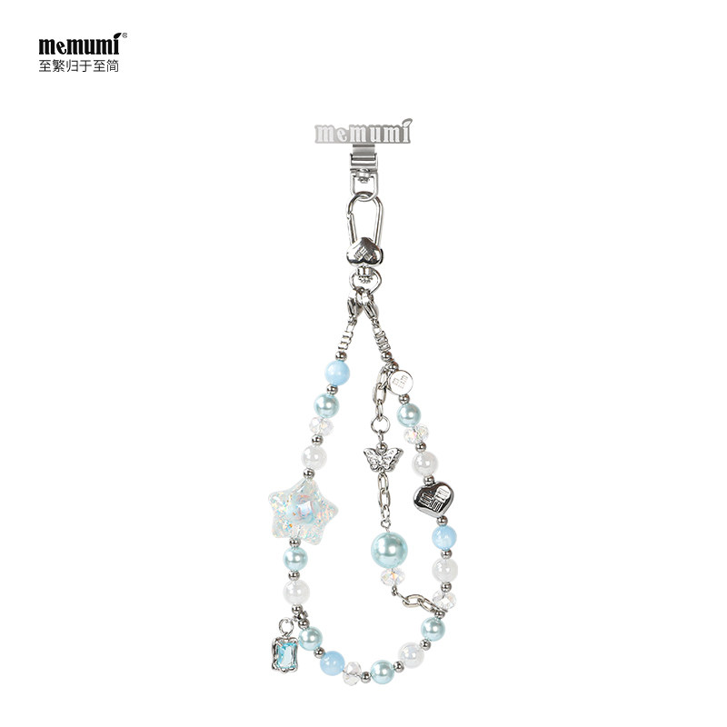 麦麦米新款星络手机挂链珍珠/水晶/星星样式女士高端便携手腕款轻奢小众精致高级感串珠超好看的挂绳吊坠配件