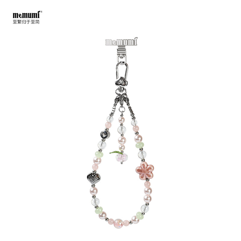 麦麦米个性原创设计森屿系列手机挂链新款珍珠/水晶/合金样式女士高端便携手腕款轻奢小众精致高级感串珠配饰