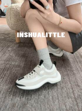 INISK通勤率极高！26s新款厚底拼色休闲鞋老爹鞋 女3cm